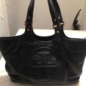 Tory Burch Bombe Black Tote Bag
